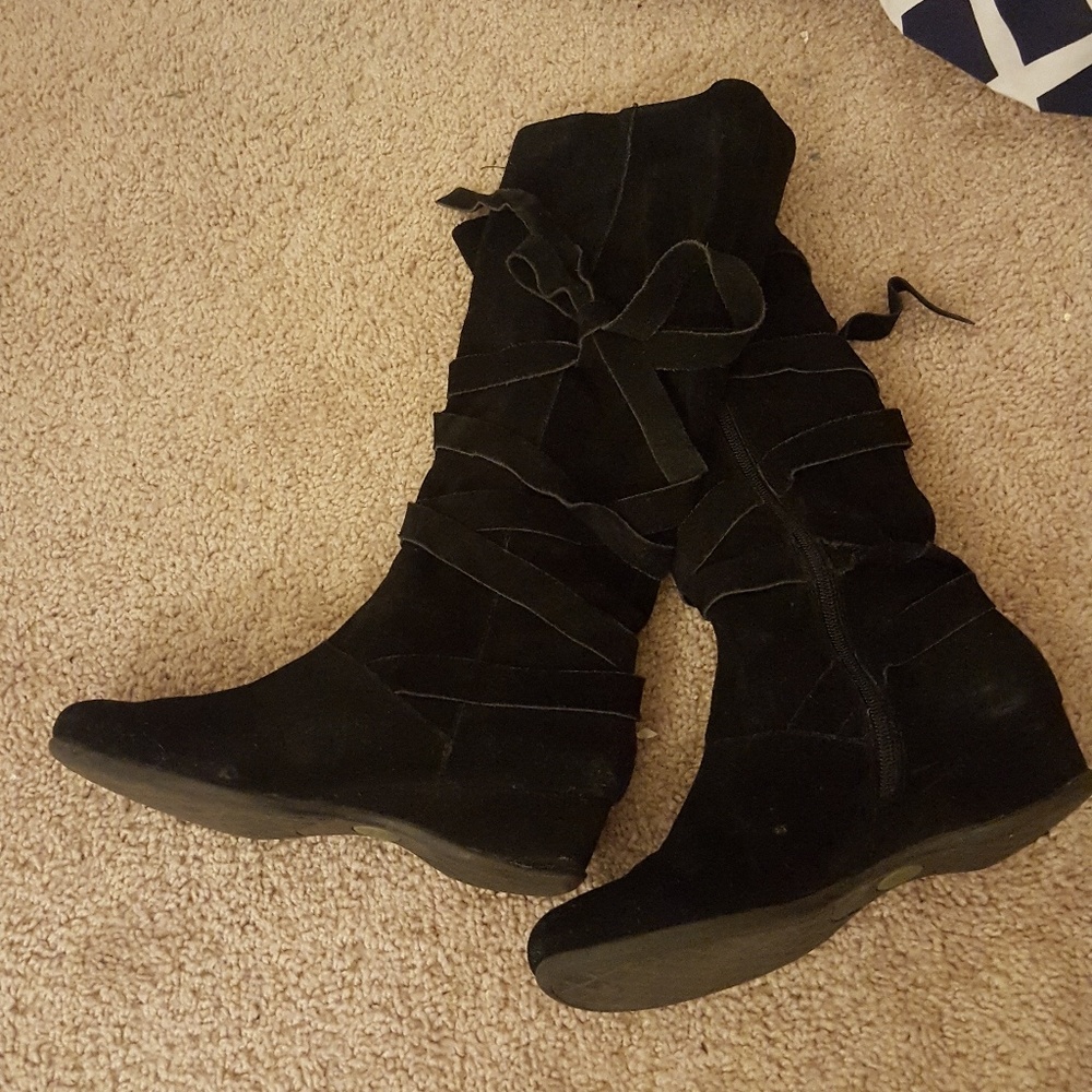 Black Suede Boots
